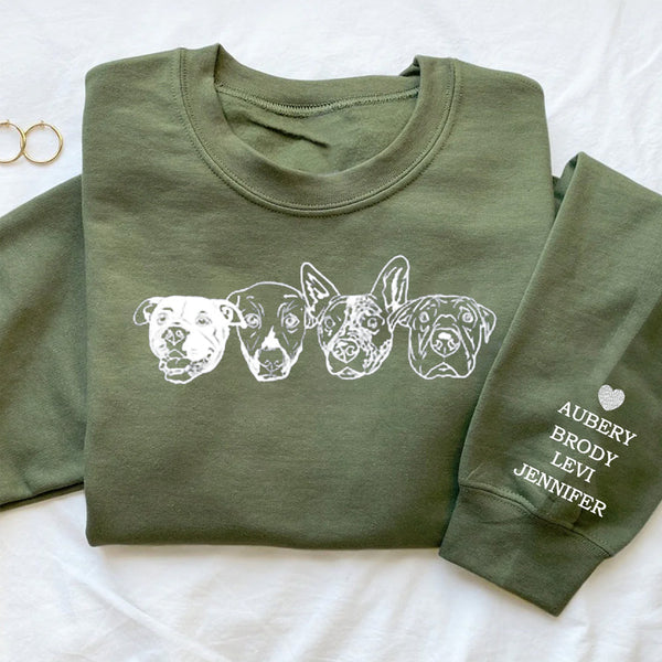 Custom Graphic Pet Sweatshirt, Custom Pet Photo + Name Printing Sweatshirt