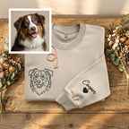Custom Embroidered Pet Line Art Sweatshirt