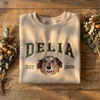 Custom Embroidered Full Color Pet Portrait Sweatshirt
