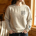 Custom Embroidered Pet Line Art Sweatshirt